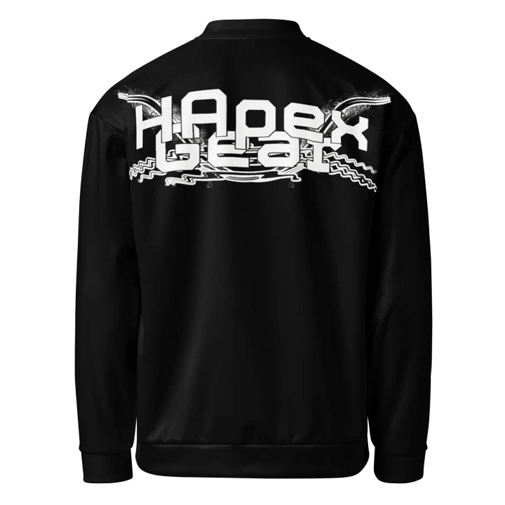 Bomber Jacket - Black - White HApex Gear Black Logo product image (2)