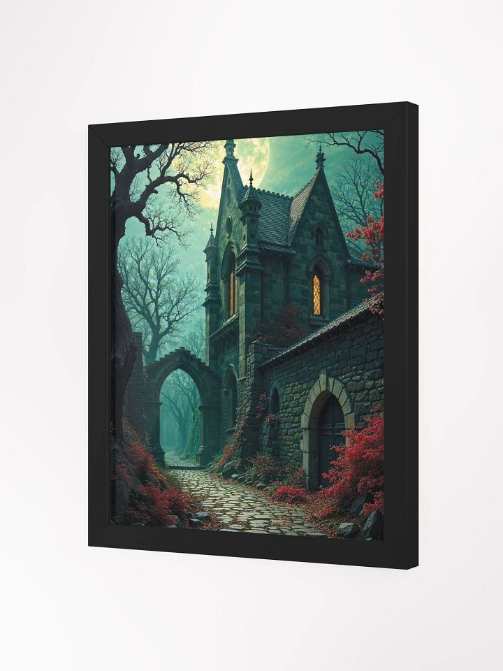 Moonlit Gothic Manor Framed Print product image (10)