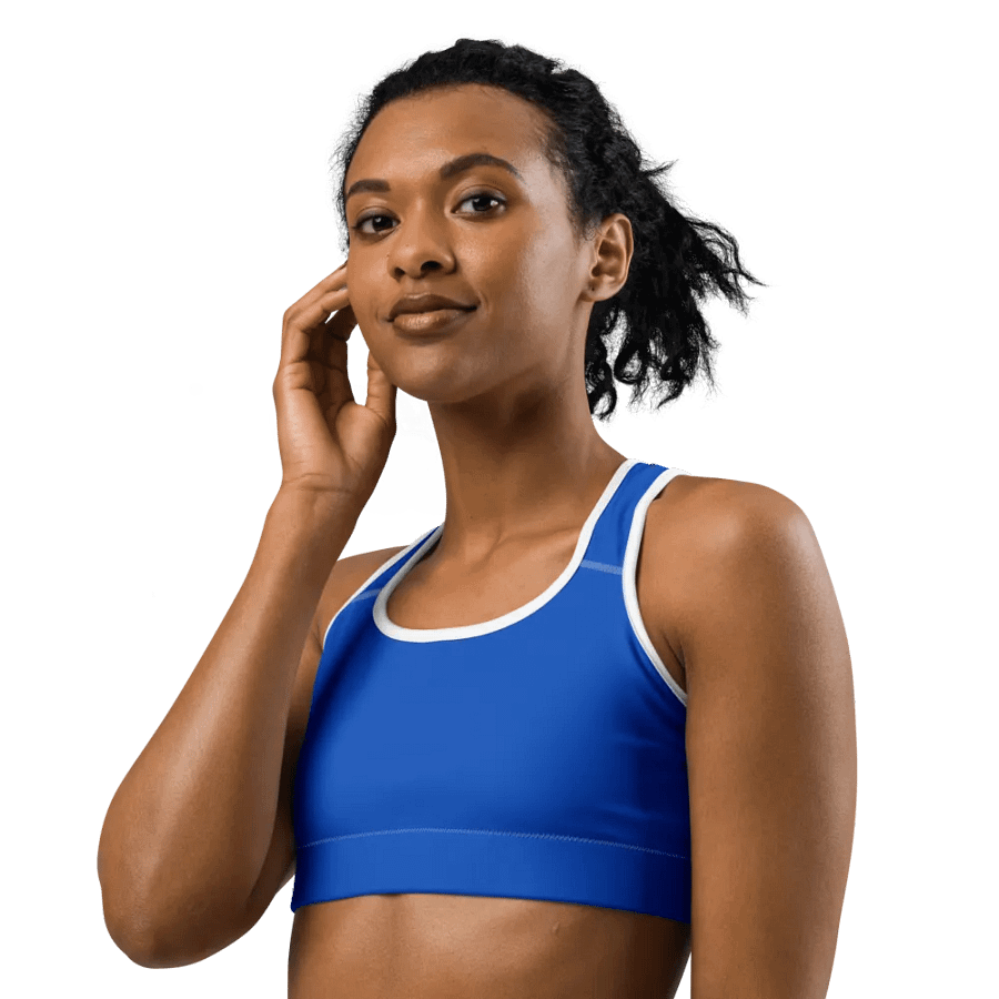 Plain Color Absolute Blue Sports Bra product image (1)