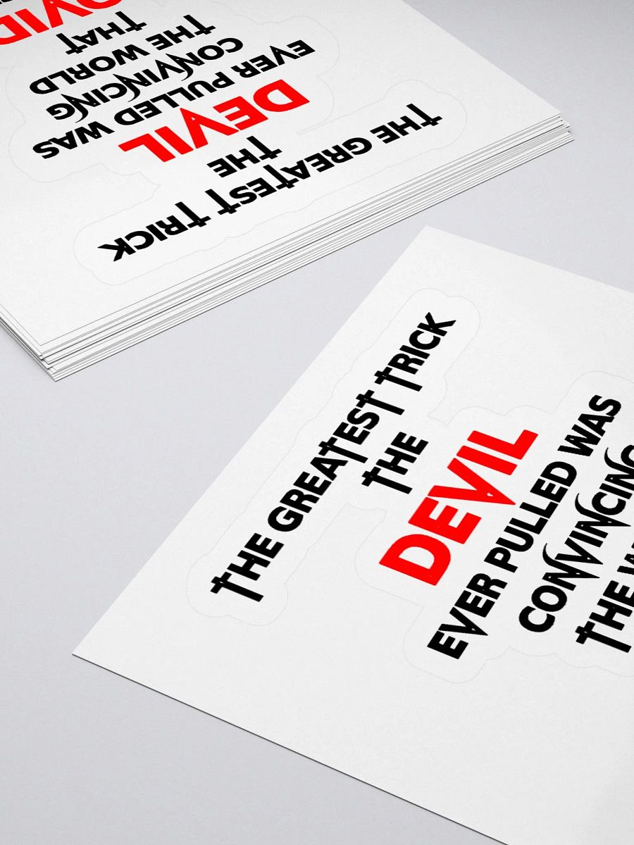 The Greatest Trick The Devil Pulled - Sticker product image (4)