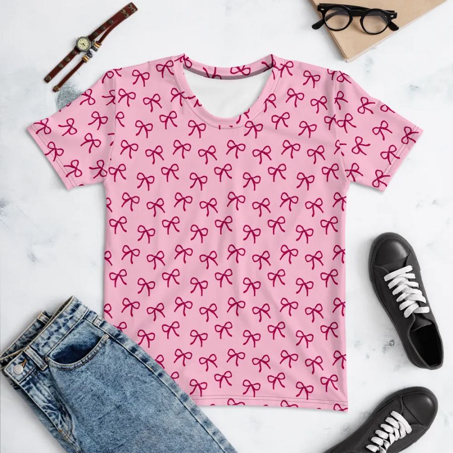 Dainty Burgundy Bows Women's T-Shirt product image (9)
