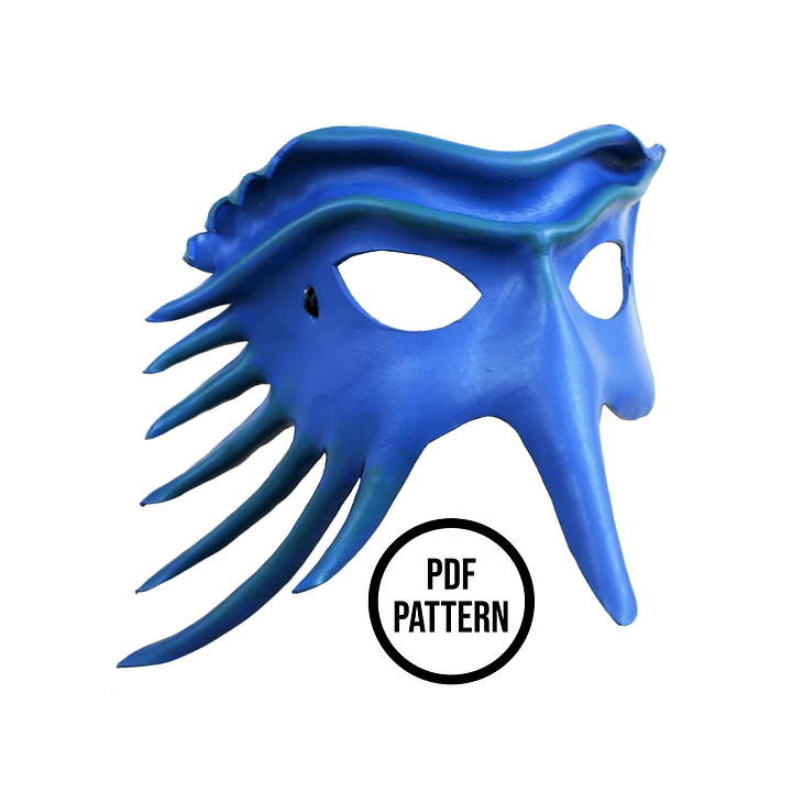 Spike Mask PDF Pattern for Leather product image (2)