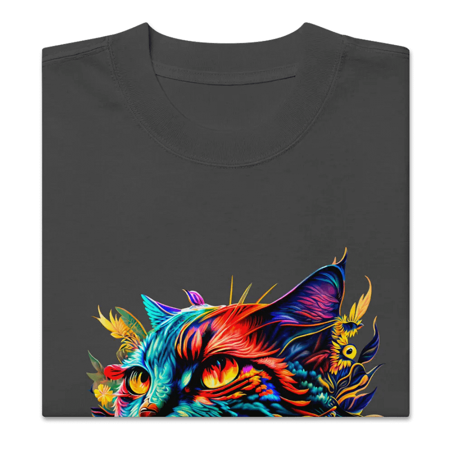 [Trippy Cat] Oversized T-Shirt product image (4)