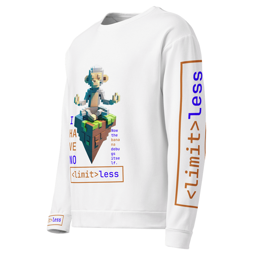 Limitless Code Monkey Sweatshirt | Heavyweight Unisex Fit – Geekwear for Wild Programmers product image (3)