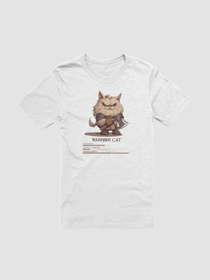 RPG Warrior Cat unisex short sleeve T-shirt for gamers and cat lovers product image (1)