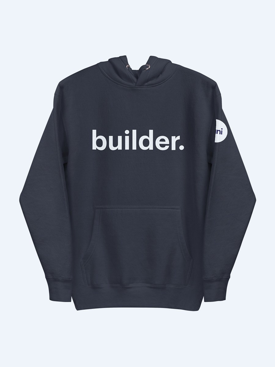 Builder Adult Hoodie, Navy product image (1)
