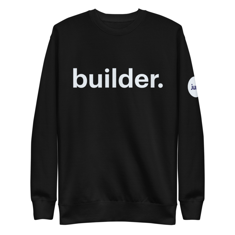 Builder Adult Crew Sweatshirt, Black product image (1)