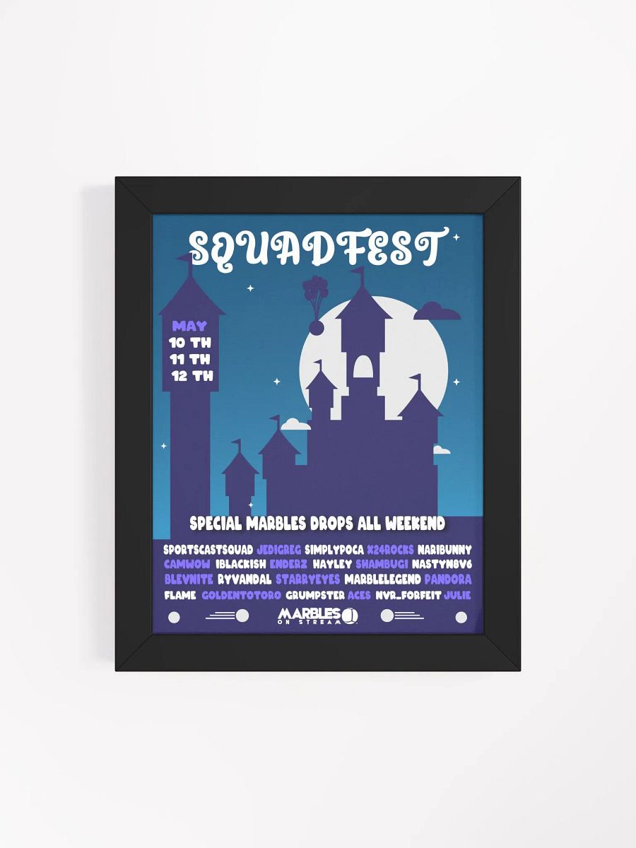SQUAD FEST POSTER W/ FRAME 8x10 product image (4)