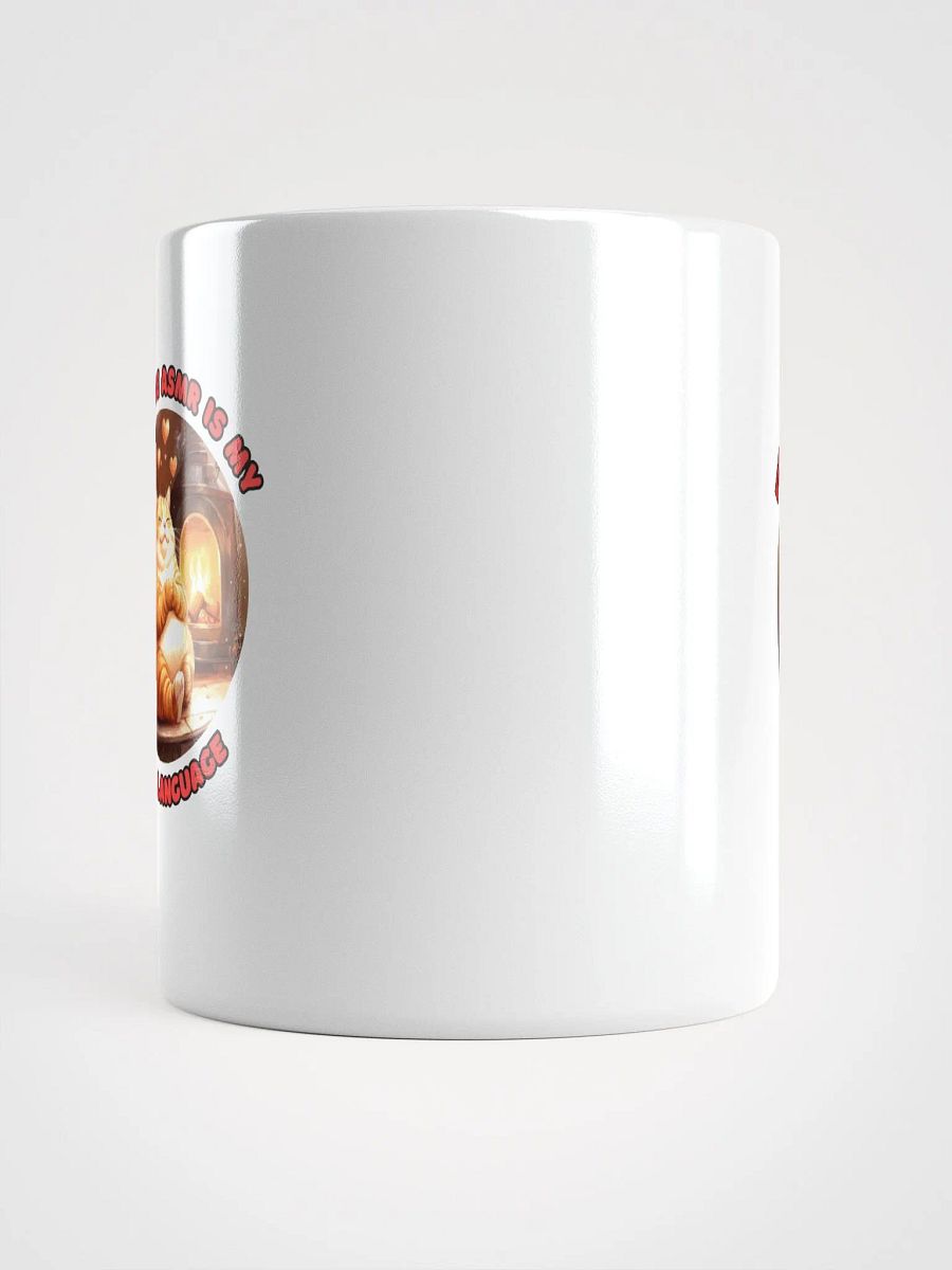 Cozy Cat - Fireplace ASMR is my Love Language | White Glossy Mug product image (13)