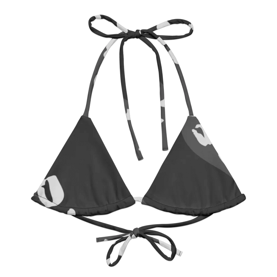 Flowing Grey Leopard All-Over Bikini Top product image (3)