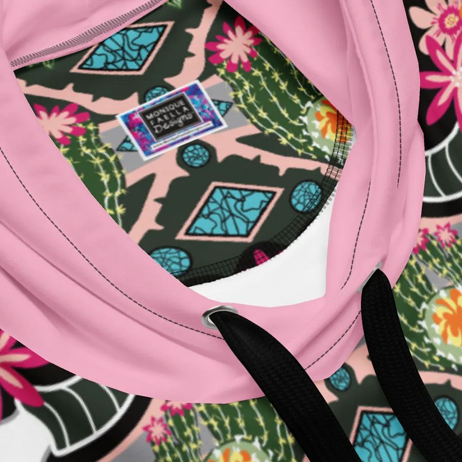 Adult's | Western Americana Cati Cow | Unisex Hooded Sweatshirt | with Cotton Candy Pink Accents product image (4)