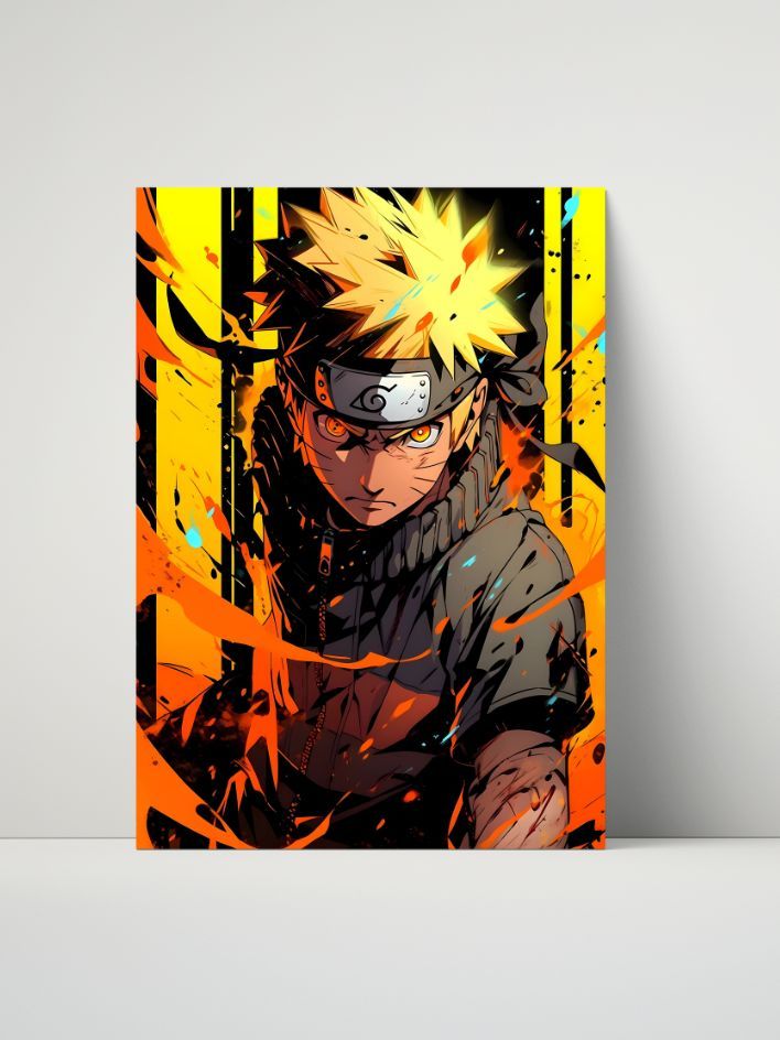 Naruto Uzumaki 8"x10" Metal Print – Determination Ablaze product image (1)