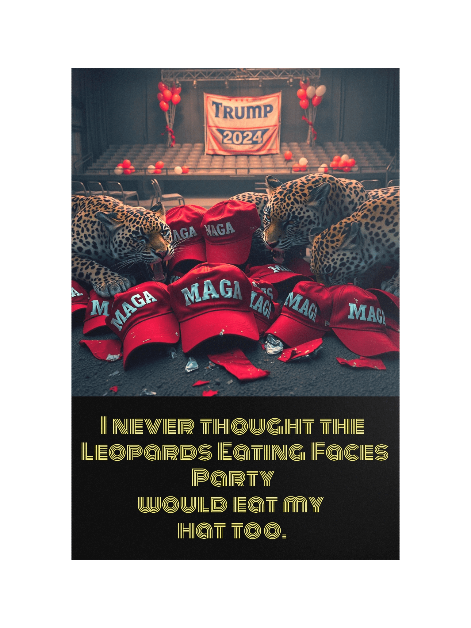 Leopards Ate My MAGA Hat Too - FAFO Poster product image (1)