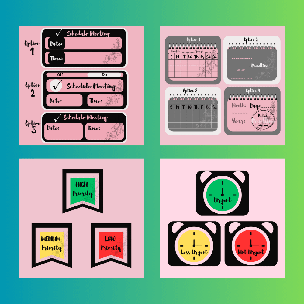 Bundle of Printable Productivity and Planning Stickers product image (6)