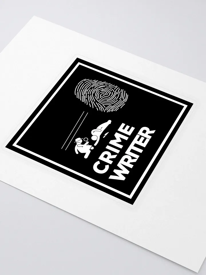 Crime Writer Sticker in black and white product image (2)