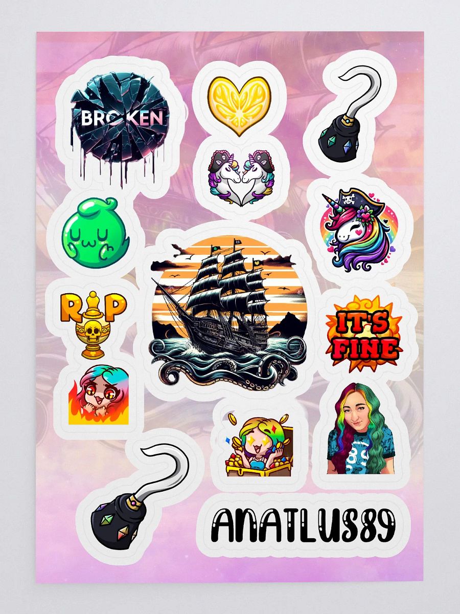 Kiss Cut Anatlus89 Sticker Sheet product image (3)