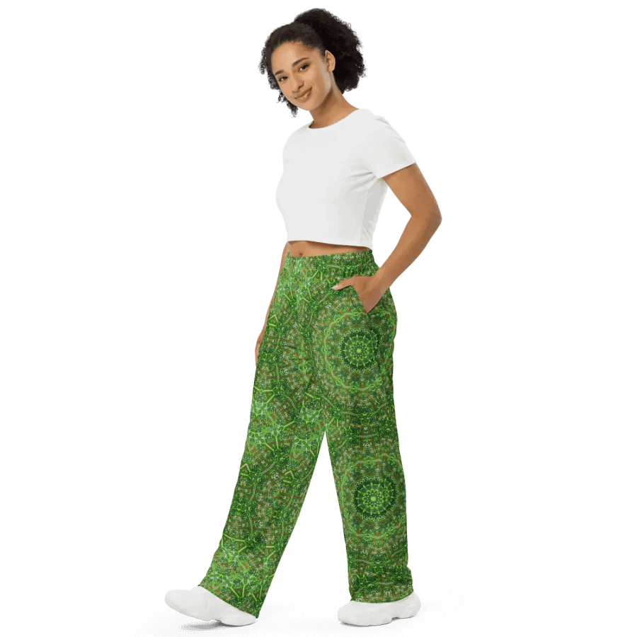 Green Celtic Circle Wideleg Pants product image (4)