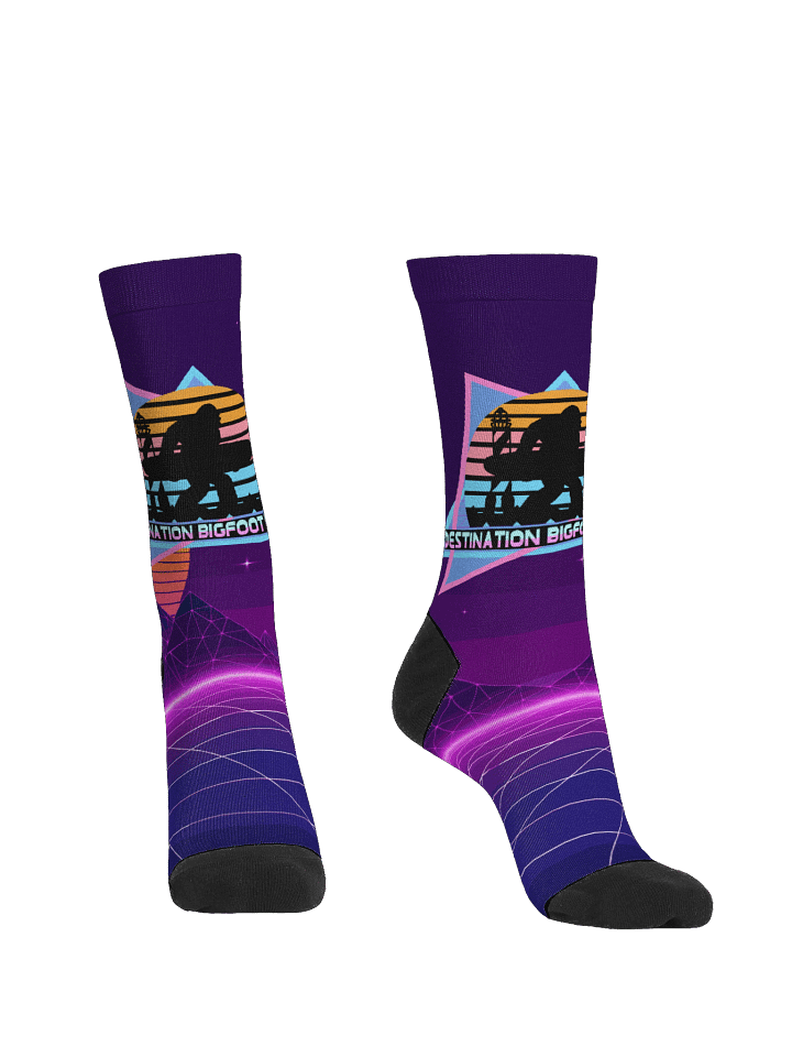 Destination Bigfoot Bronco Retro-Inspired Synthwave Logo Socks product image (2)