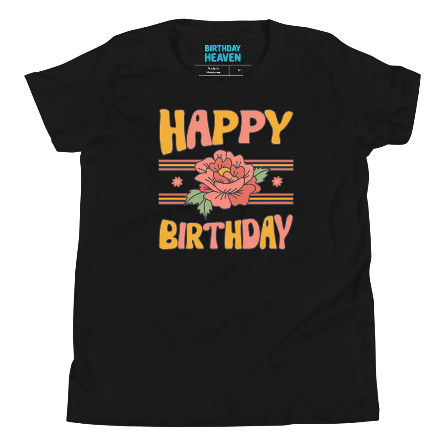 Happy Birthday (Flowers) Kids T-Shirt product image (8)