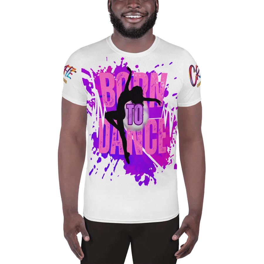 Born to Dance Her Silhouette Huge Print Athletic Tee product image (3)