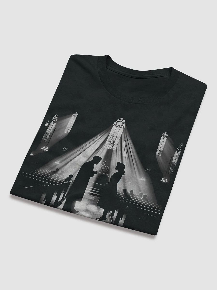 Sacred Noir: Whispered Vows in Light and Shadow (Front Print Womens Tee) product image (5)