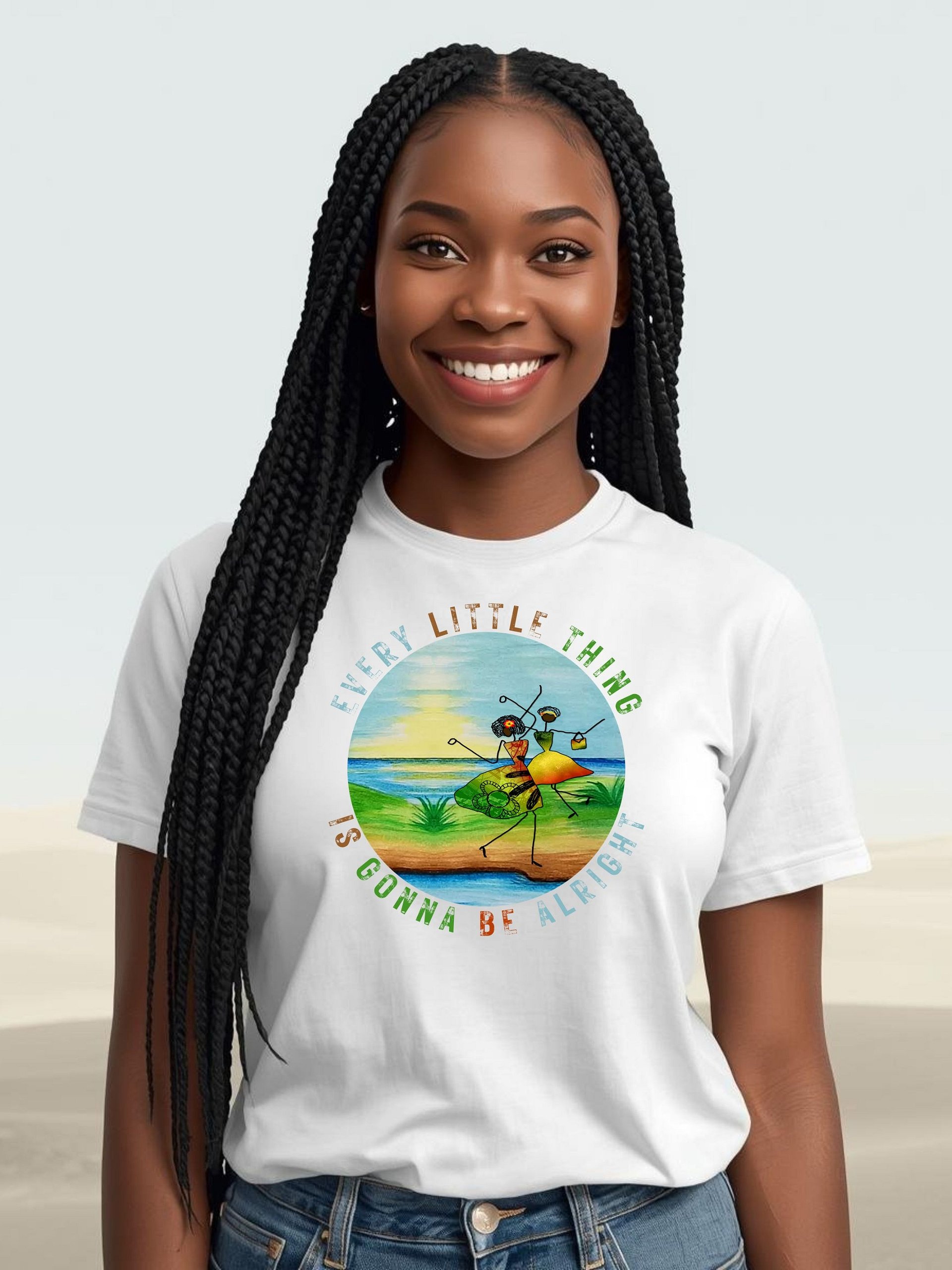 Every little thing is gonna be alright; Bob Marley Lyrics, T-Shirt product image (1)