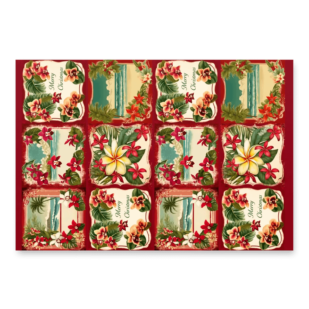 Vintage Tropical Christmas Wrapping Paper product image (2)