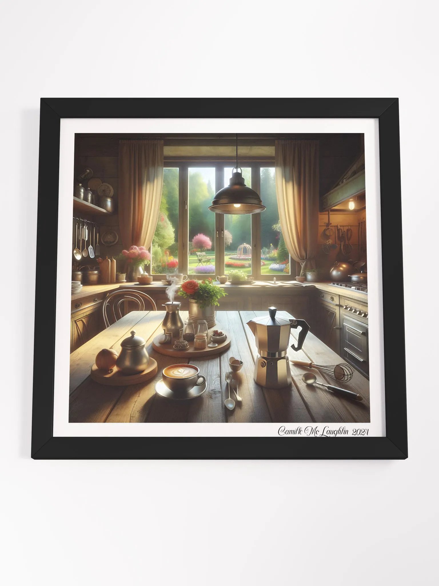 Rustic Kitchen Delight Framed Poster | Moka Pot product image (4)