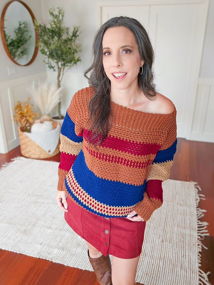 Gingersnap Sweater Crochet Pattern (9 sizes) product image (6)