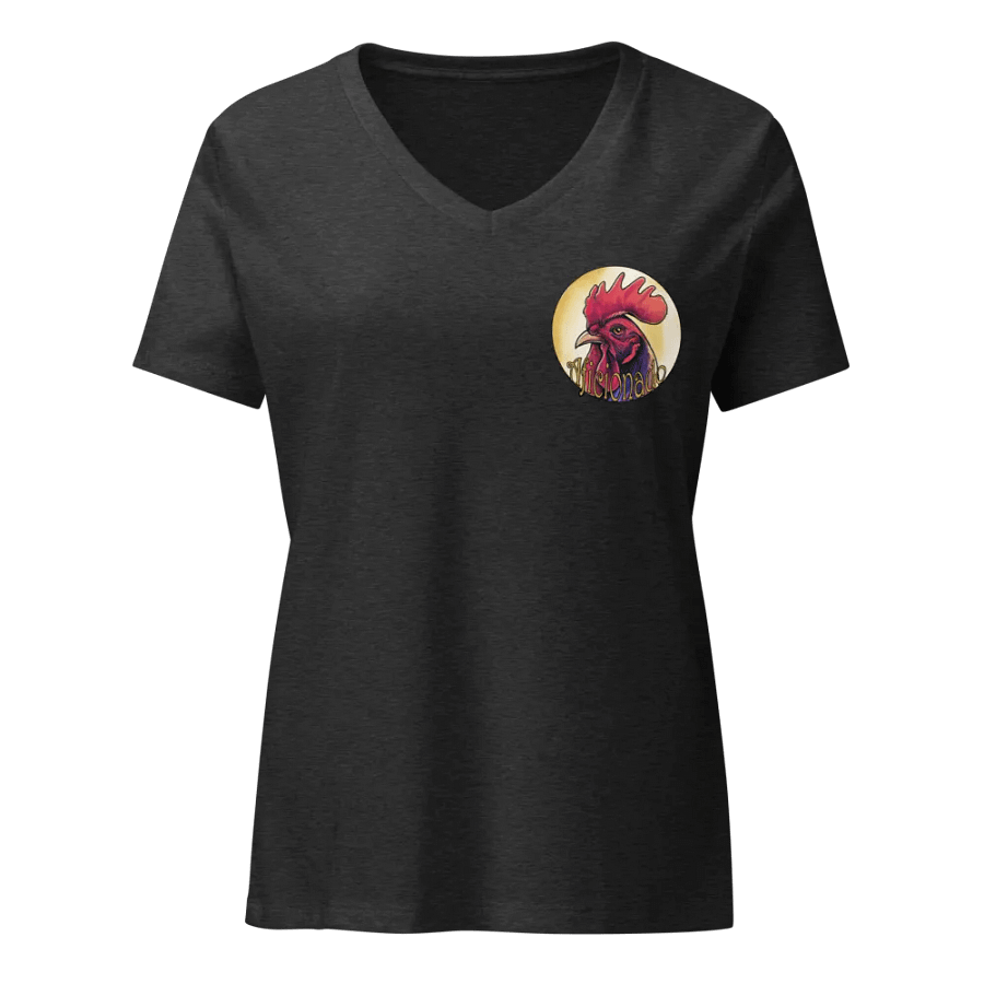 Back Print V-Neck women's cock aficionado T-shirt product image (3)