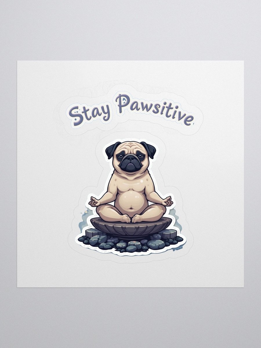 Pawsitive Pug Meditation Stickers product image (1)