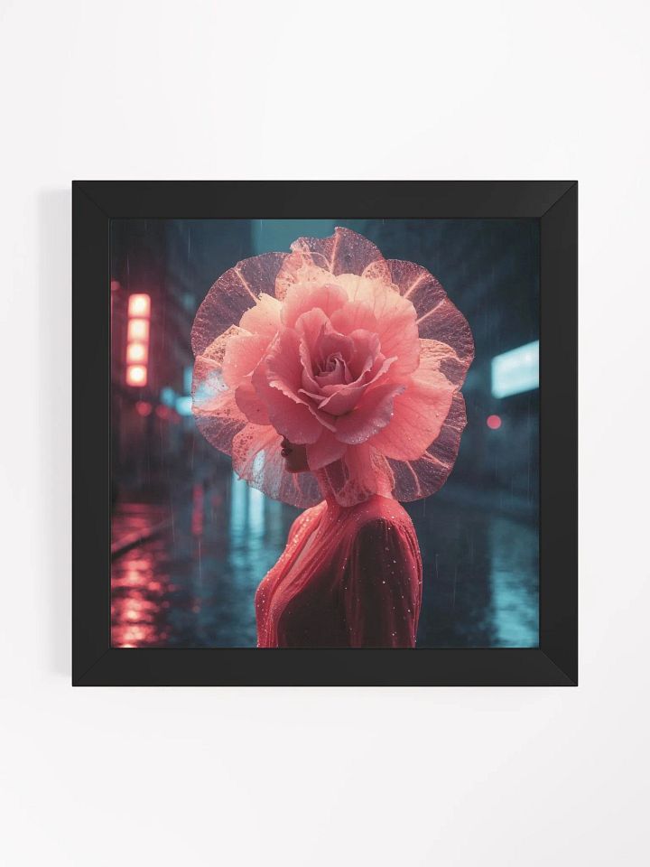 Neon Rose Framed Print product image (7)