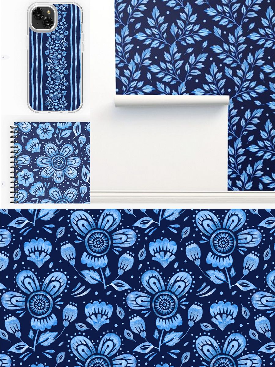 Folk Florals Seamless Patterns product image (5)
