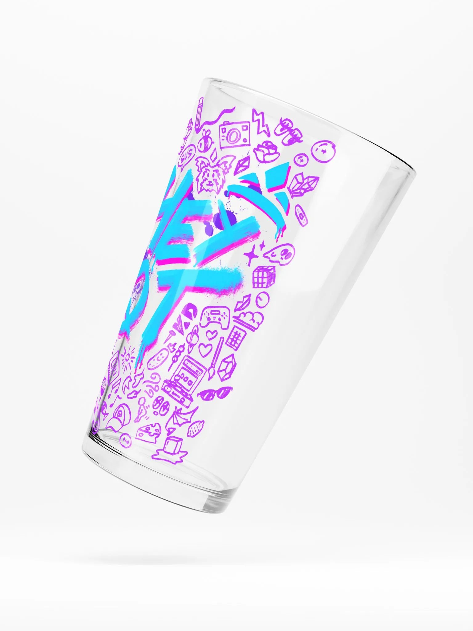Graffiti Hey QT Glass product image (5)