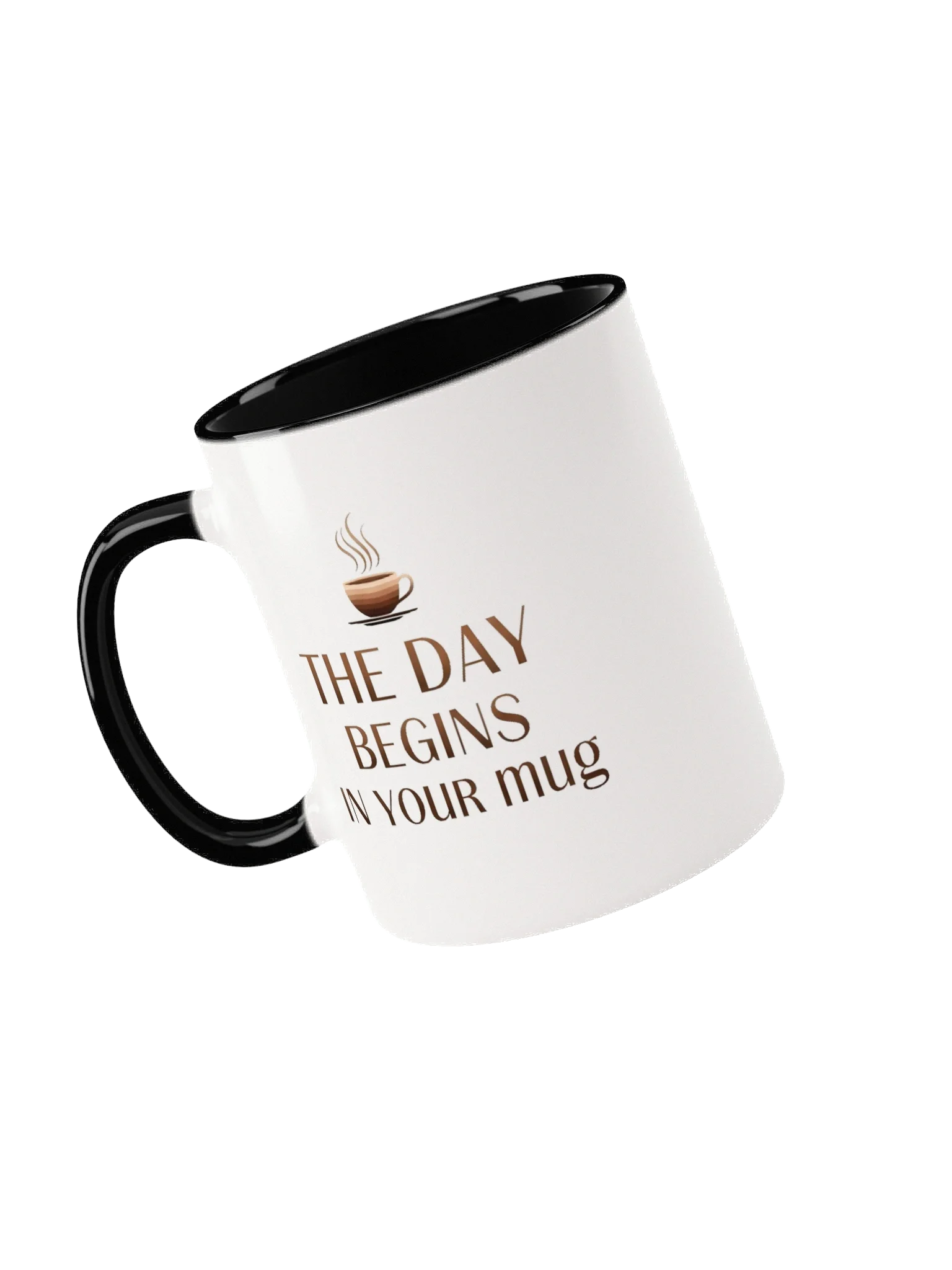 Start Your Morning Right: "The Day Begins in Your Mug" Inspirational Coffee Mug – Perfect for Energizing Your Day product image (3)