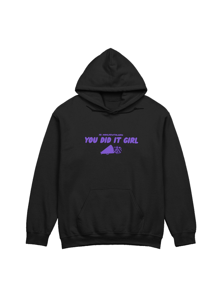 You Did it Girl Cheer Hoodie - Black/Purple product image (1)