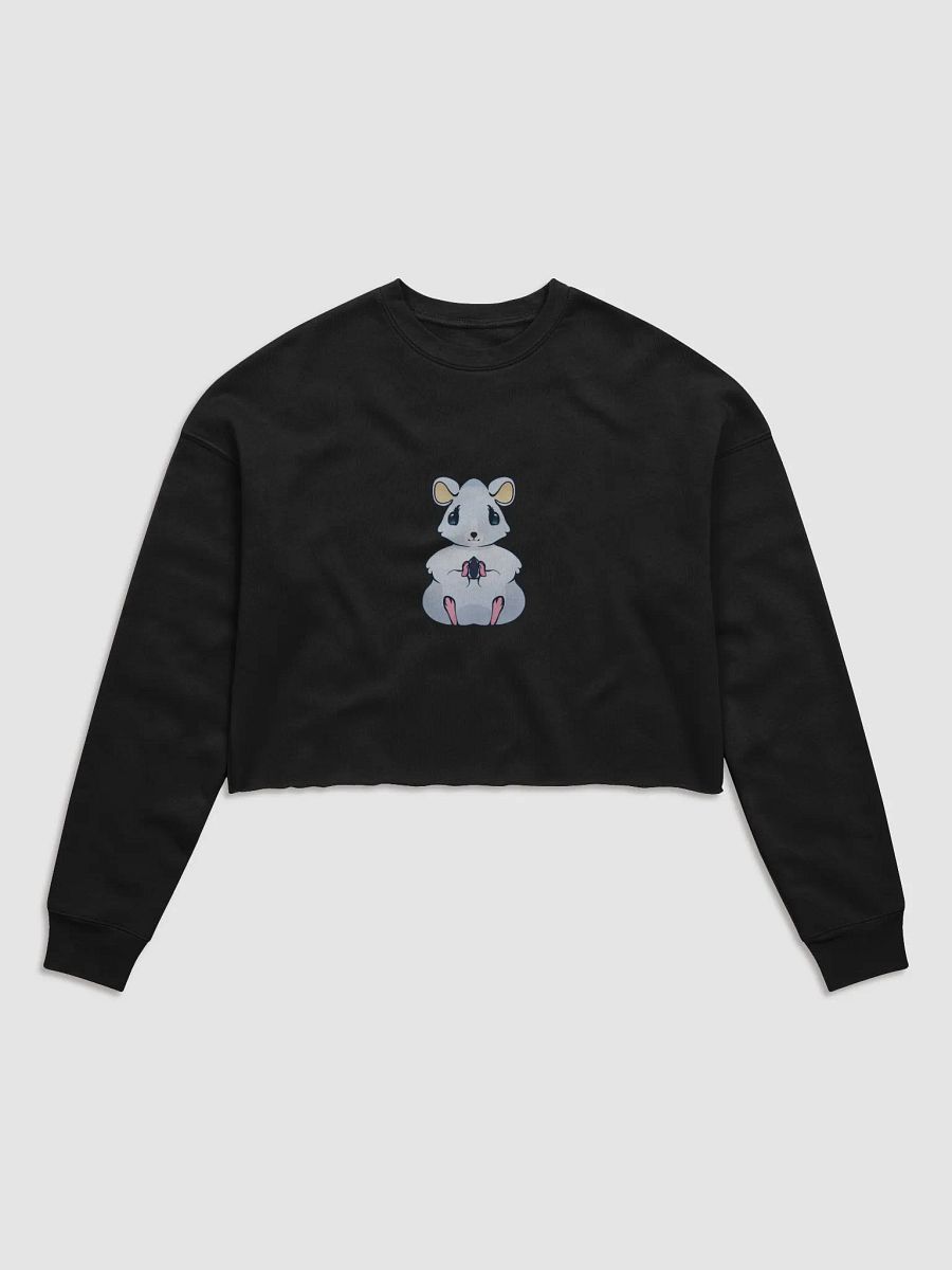 Hamster Holding A Seed Crop Top Sweat Shirt product image (1)