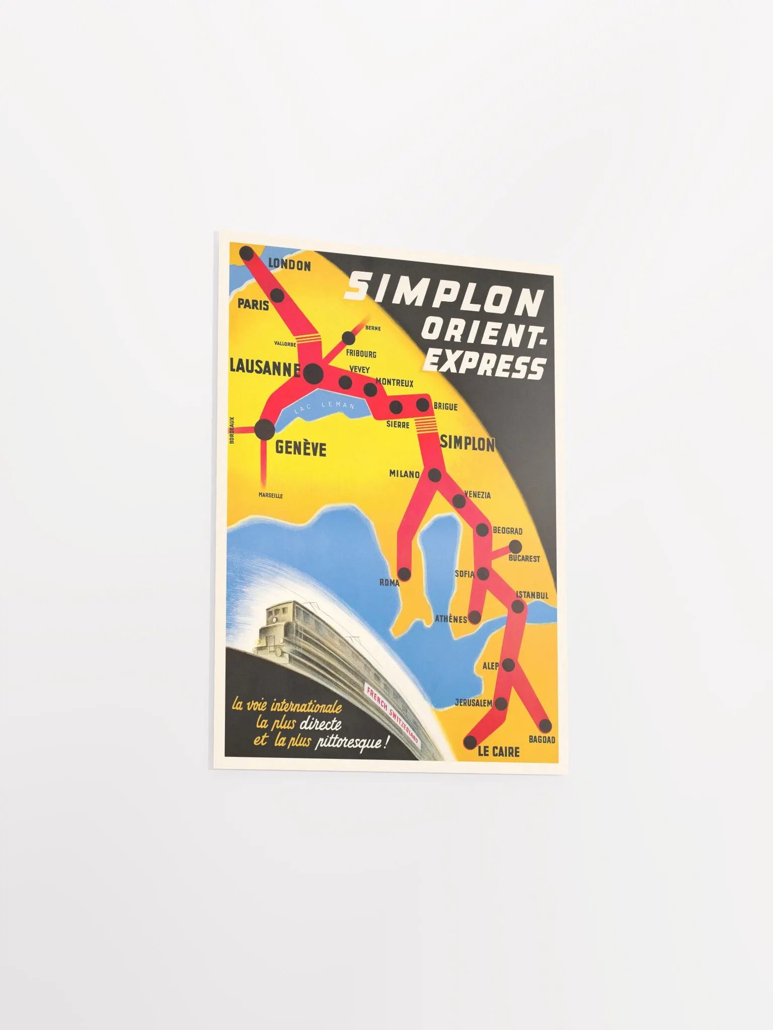 Orient Express, Simplon, Istanbul, Turkey, 1947 — retro vintage travel poster, retro travel art, retro travel wall art product image (8)