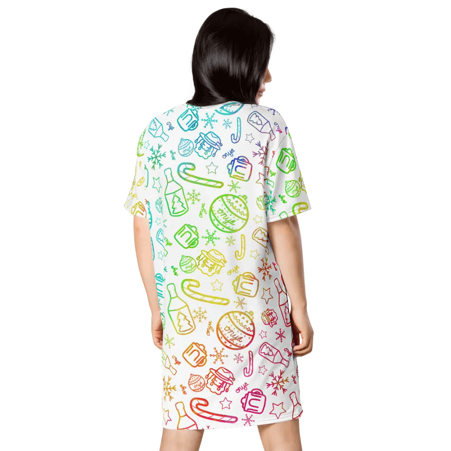 Limited Edition Christmas Rainbow T-Shirt Dress product image (3)
