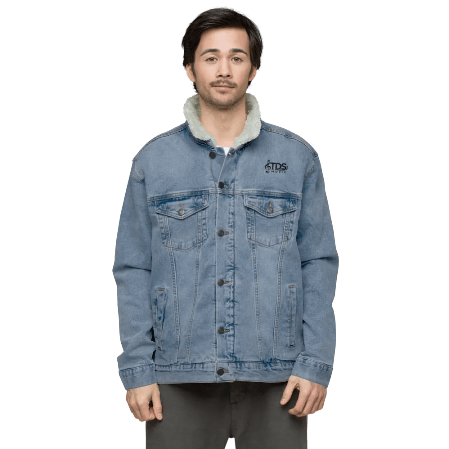 TDS Music Threadfast Sherpa Denim Jacket in Black and Blue (XS-3XL) product image (7)
