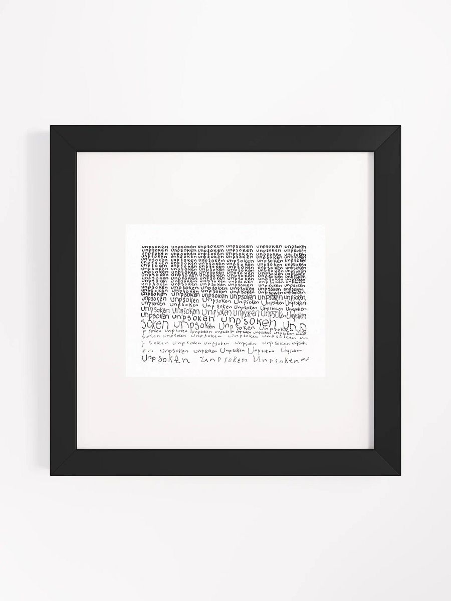 Unpsoken Panel Card Print Framed product image (1)