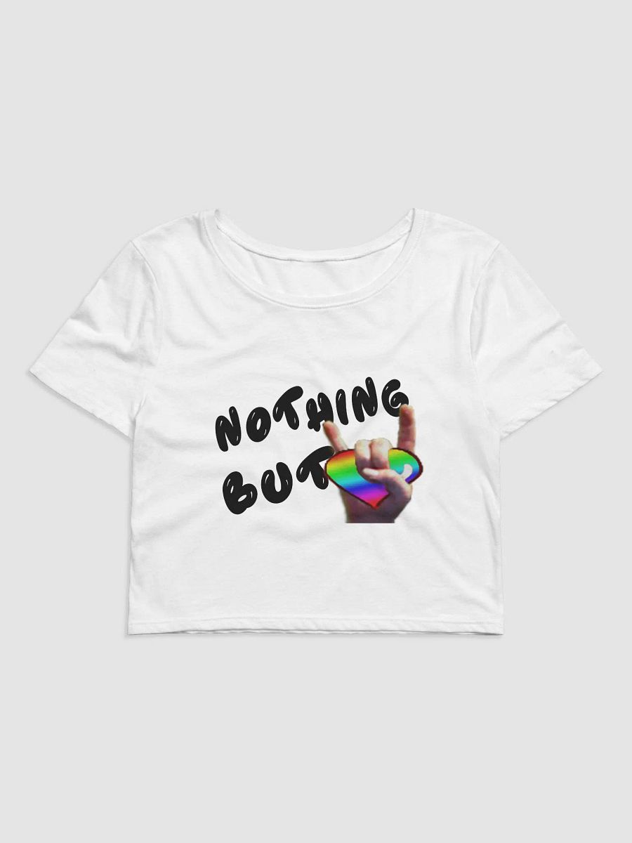 Nothing But Love - Pride Edition - Black Text - Women's Crop Tee product image (1)