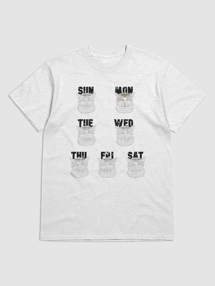 Cat Weekdays T-Shirt White product image (1)