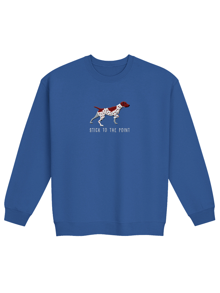 Stick to the Point Sweatshirt (Embroidered) of a German Shorthaired Pointer(Liver & White) product image (9)