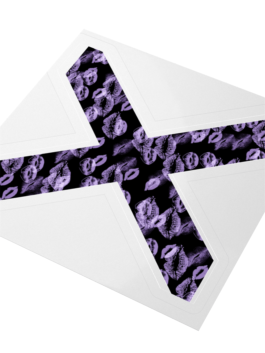 Black X Lilac Lipstick Kisses | Kiss-cut Sticker product image (3)