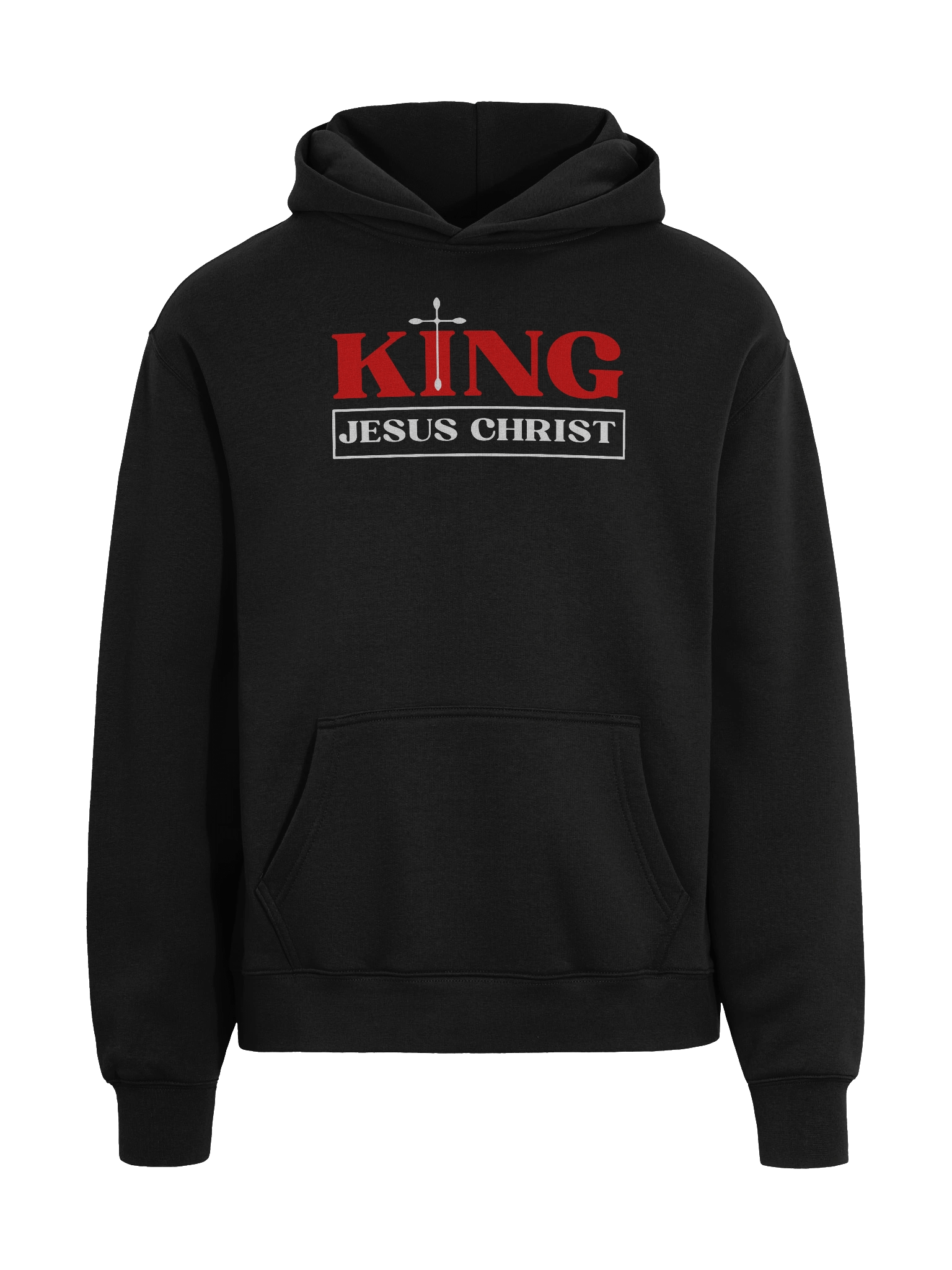 King of Kings Jesus Christ Oversized Hoodie | Christian Plus Size Streetwear | Bold Faith Apparel with Front & Back Design product image (5)