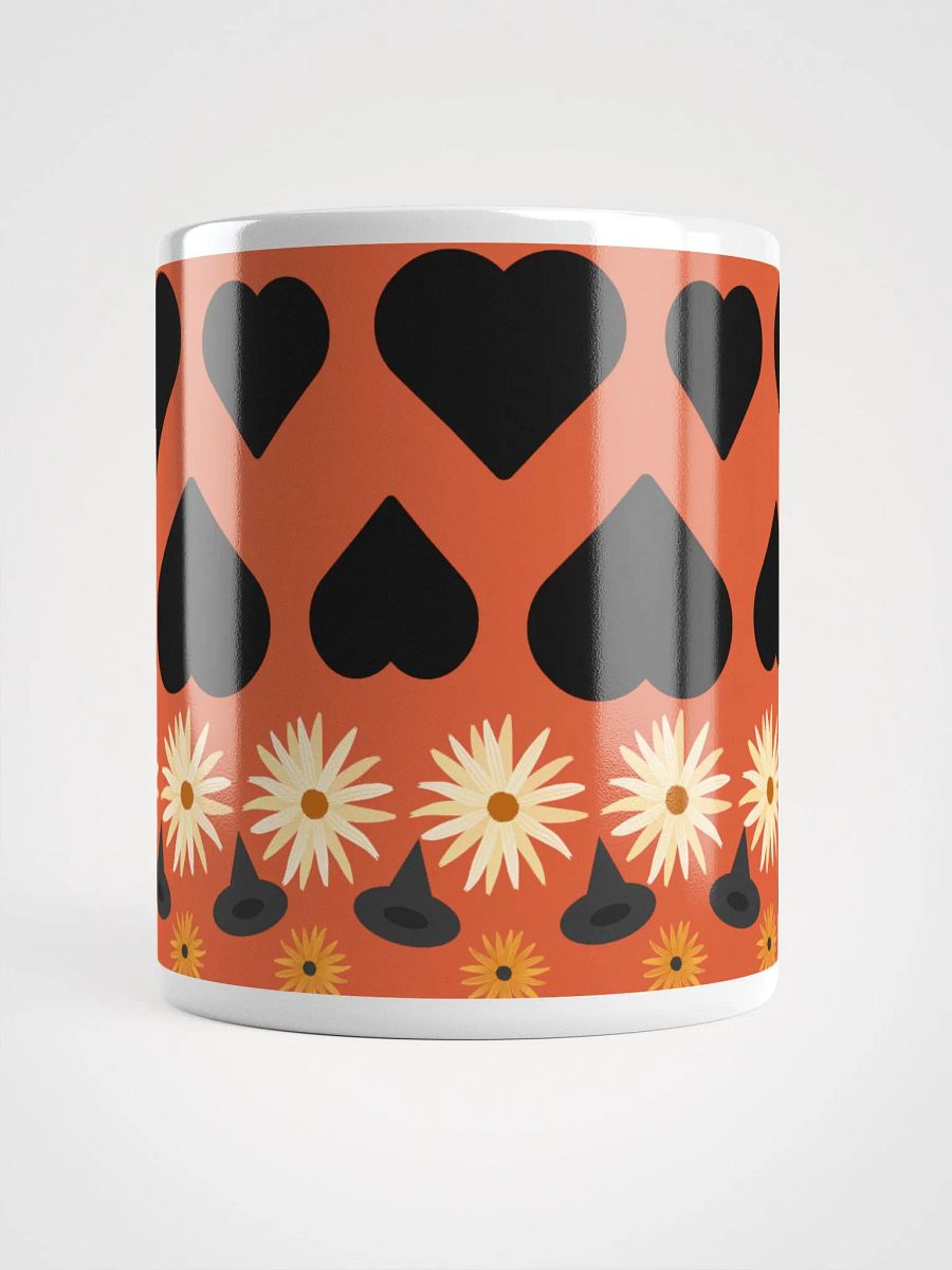Modern Floral & Heart Halloween Mug | Witchy Fall Vibes