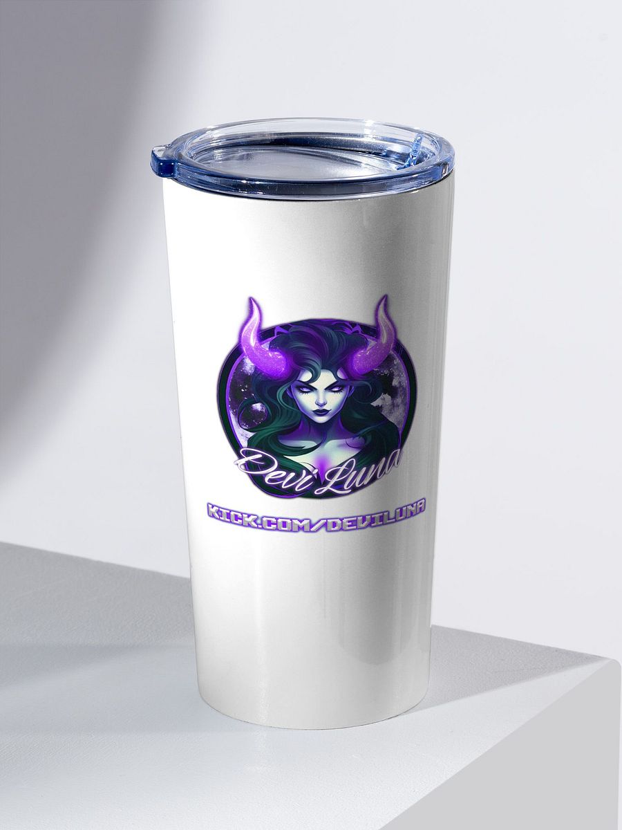 White Stainless Steel Tumbler w/ Lid product image (2)