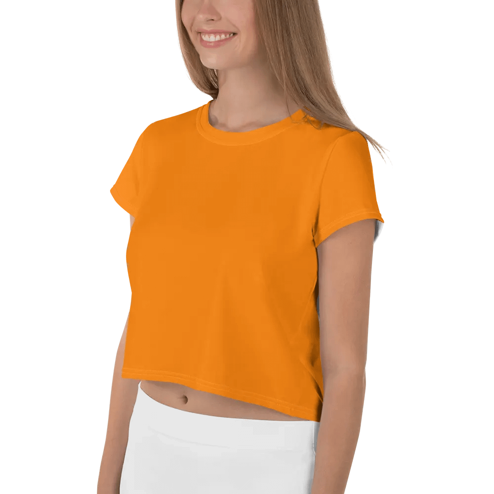 Plain Color Orange Crop Tee product image (3)