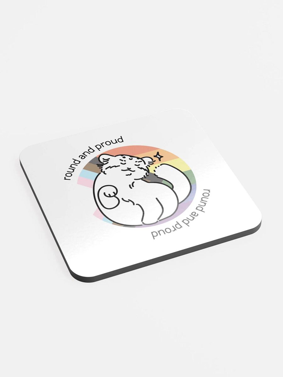 Round and Proud Pride Flag Pastels Version - Coaster product image (2)